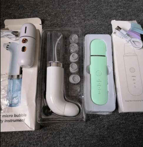 Ultrasonic Face Skin Scrubber & Acne Pore Vacuum Cleaner & Nano Facial Sprayer photo review