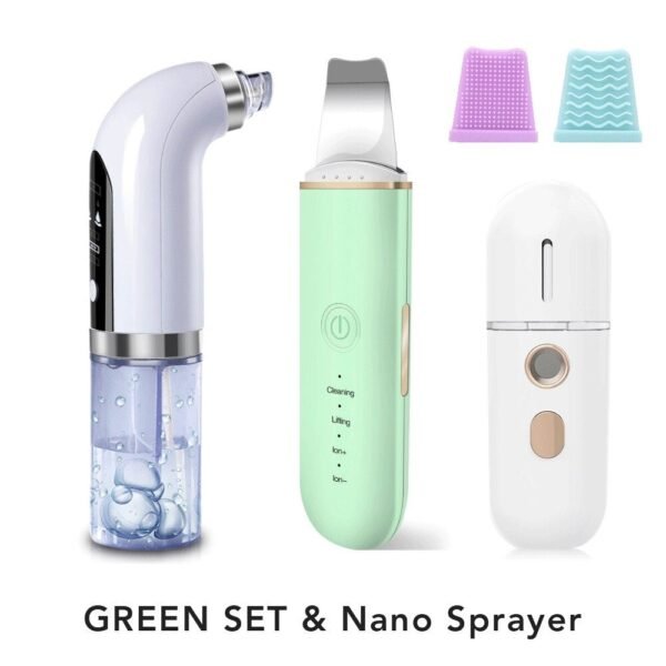 Ultrasonic Face Skin Scrubber & Acne Pore Vacuum Cleaner & Nano Facial Sprayer - Image 3